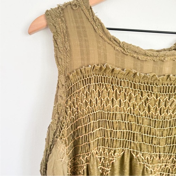 Free People Oversized Sea Breeze Tunic Top Green Size Small Flowy Bohemian - Picture 7 of 13